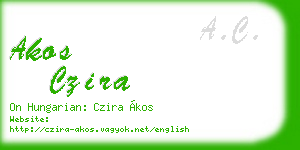 akos czira business card