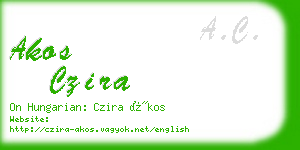 akos czira business card